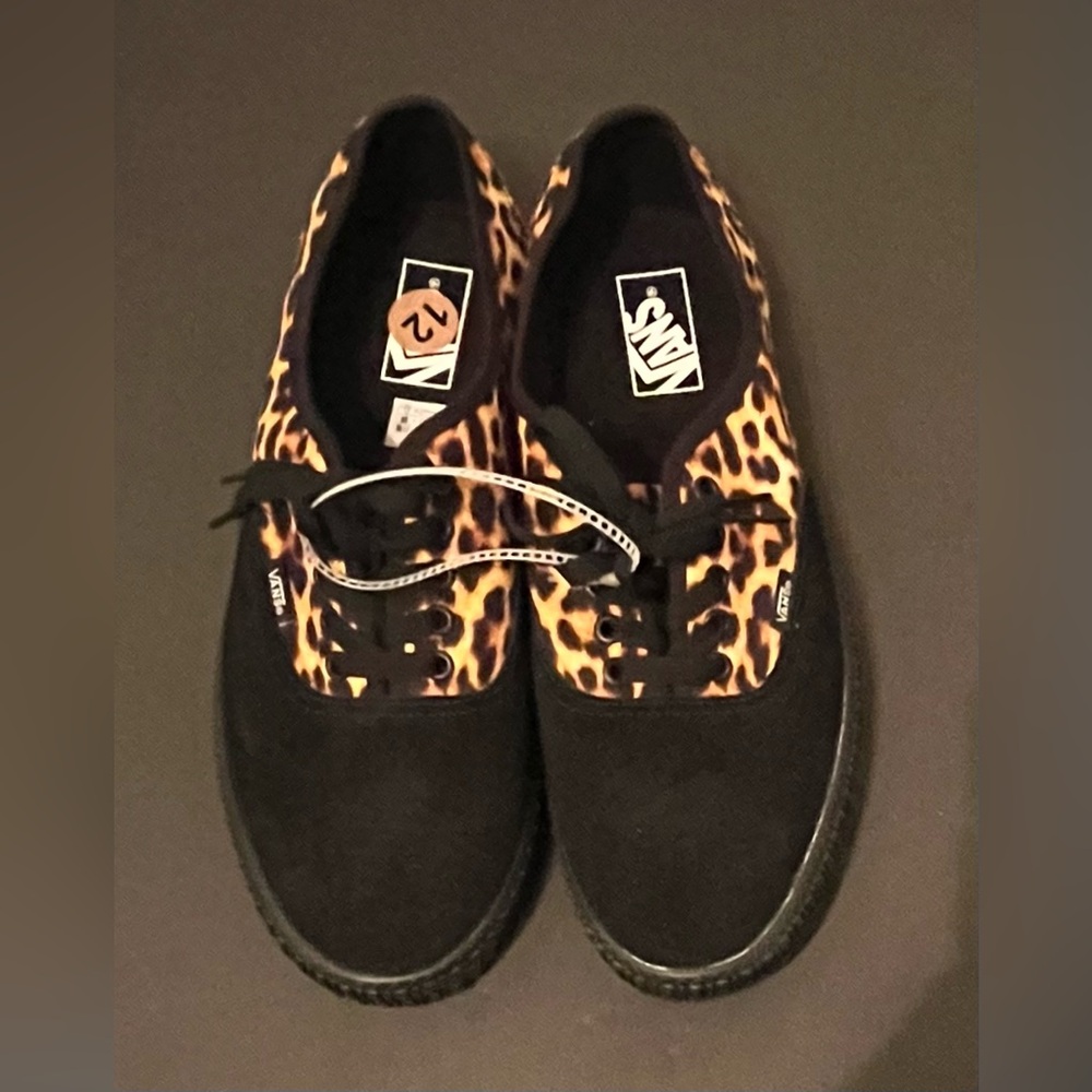 Vans Authentic Creeper Leopard/Black Low Top Shoes - Men 12 / Women 13.5 - NEW
